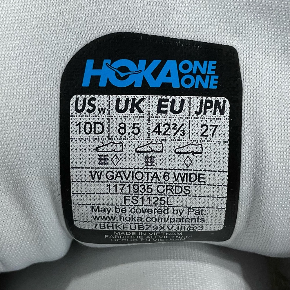 Hoka One Gaviota 6 Running Shoes Womens 10 D WIDE Cosmic Grey 1171935 CRDS - Picture 9 of 9